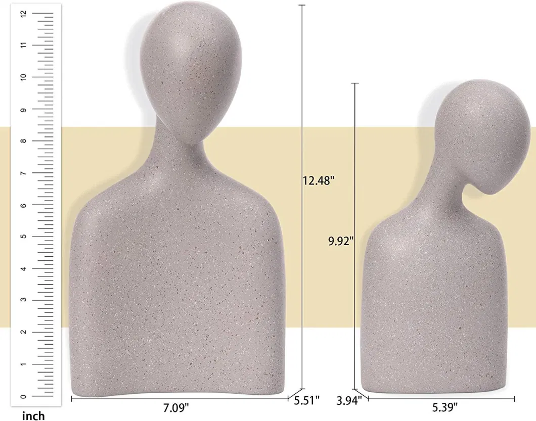 Grey Couple Figure Statue Home Decorations