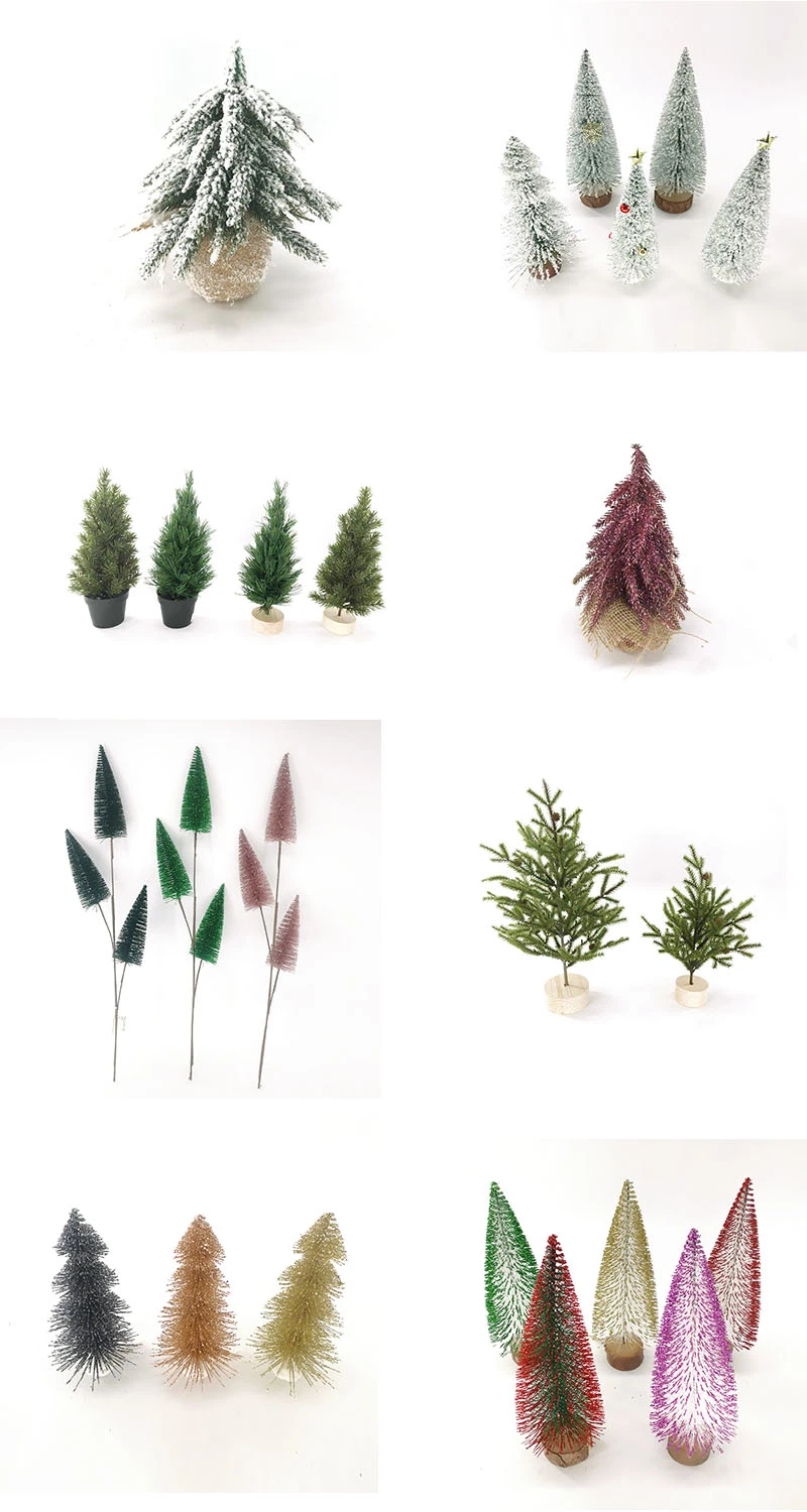 Merry Christmas Tree Bedroom Desk Decoration Mini Xmas Christmas Tree Desktop Ornament for Office Home Decoration