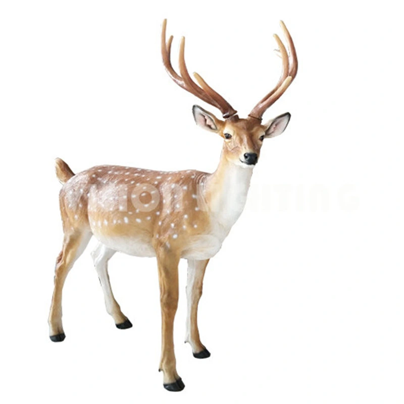 Support Customize Big Party Props Resin Fiberglass Deer Animals Statues