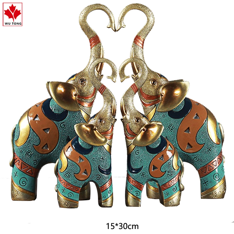 Resin Elephant Figurines Animal Statue Home Decoration