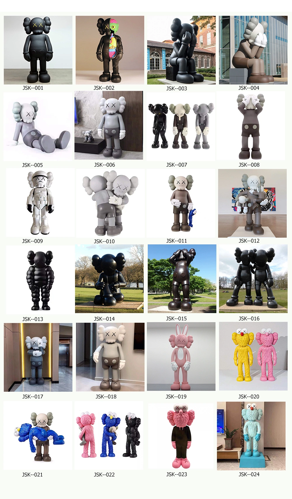 Home Decor Famous Design Customized Size Indoor Kaws Figure 4FT Kaw Statue