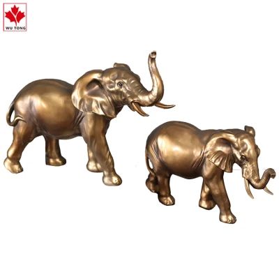 Statuette di elefanti in resina Decorazione domestica di statue di animali
