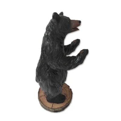 Statuetta di animali in resina Statua di orso nero per la decorazione del giardino di casa