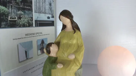Statua in resina di madre e figlio, decorazioni per la casa, regalo per la festa della mamma